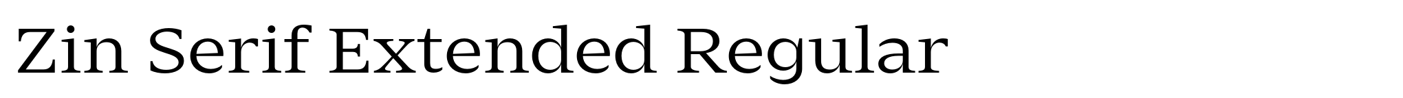 Zin Serif Extended Regular image